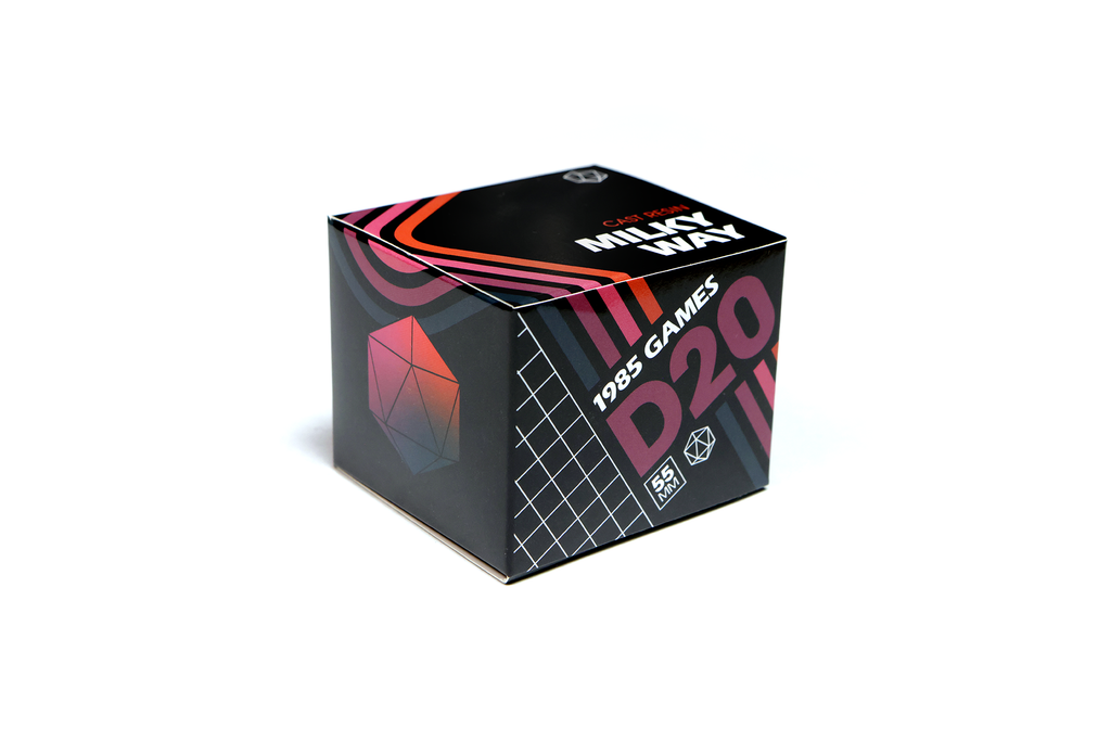 Sharp Edge Resin 55mm D20 Milky Way Dice Sets & Singles 1985 Games [SK]