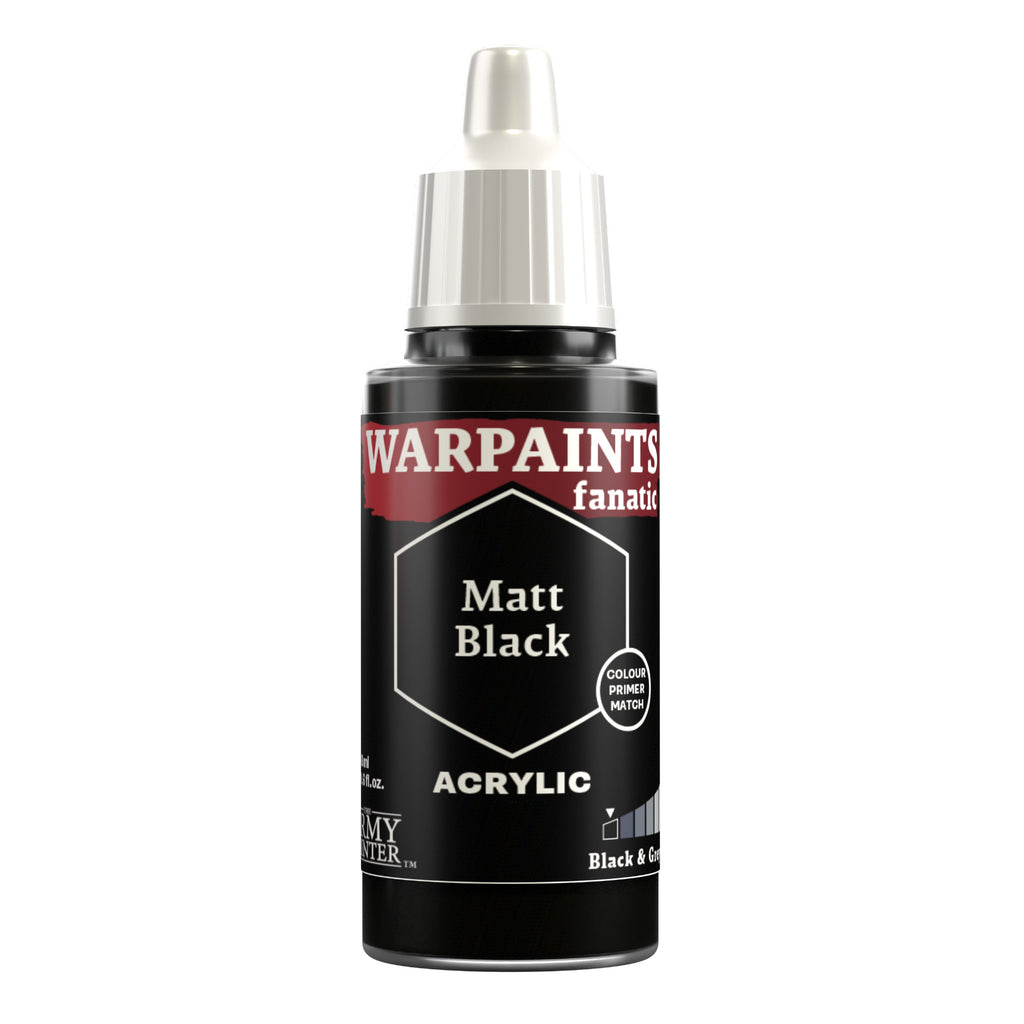 Warpaints Fanatic: Matt Black 18ml Paints & Supplies The Army Painter [SK]