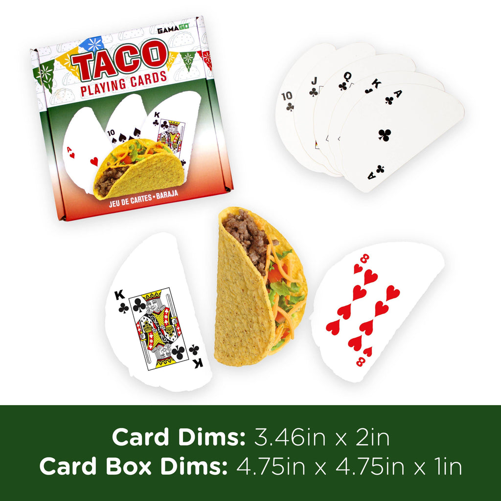 Taco Shaped Playing Cards Traditional Games AQUARIUS, GAMAGO, ICUP, & ROCK SAWS by NMR Brands [SK]   