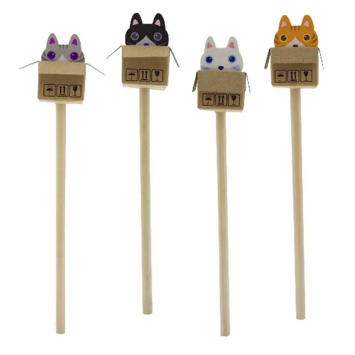 Streamline - Cat in the Box Eraser & Pencil Duo Giftware Streamline [SK]   