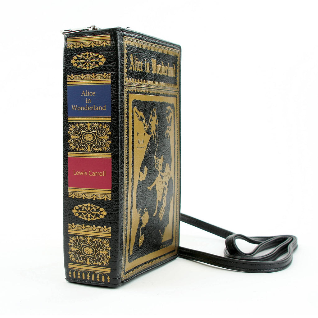 Alice in Wonderland Book Clutch Bag - Black and Gold Giftware COMECO INC [SK]