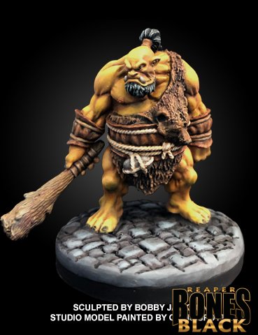 Reaper Bones Black: Garghuk, Ogre Chieftain Minis - Misc Reaper [SK]