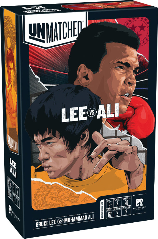Unmatched Muhammad Ali VS. Bruce Lee Board Games Restoration Games [SK]