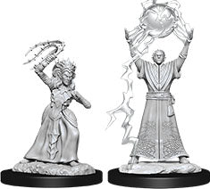 D&D Nolzur's Marvelous Unpainted Miniatures - W12 Drow Mage & Drow Priestess WizKids Minis WizKids [SK]