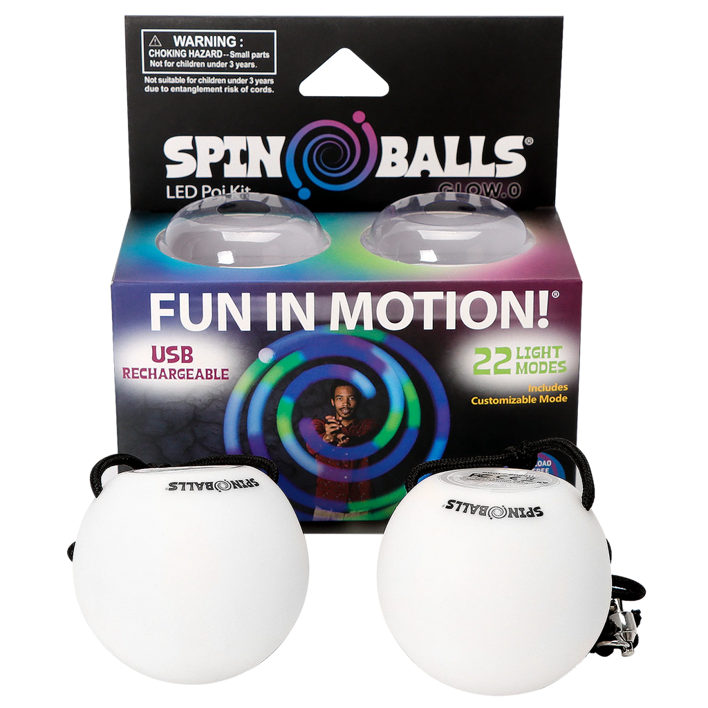 Spin Balls LED Poi Kit Activities Fun in Motion [SK]   