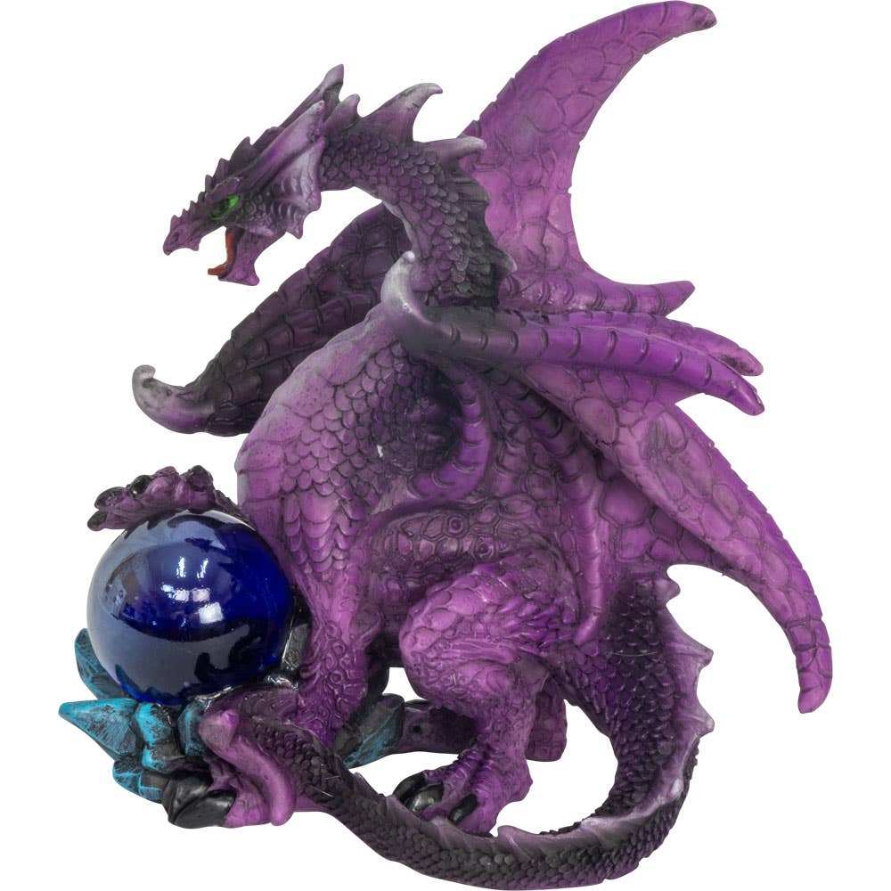 Dragon Figurine w/ Sphere - Purple (Each) Giftware Kheops International [SK]   