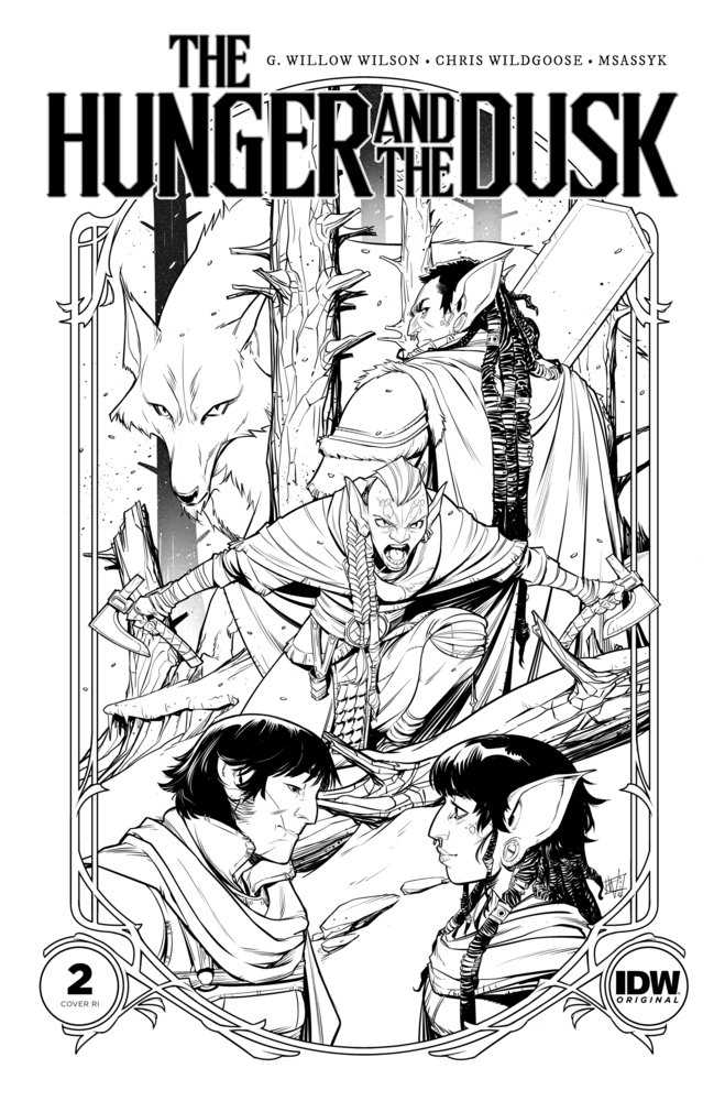 The Hunger And The Dusk #2 Variant Ri (25) (Wildgoose Black & White) Comics IDW Publishing [SK]