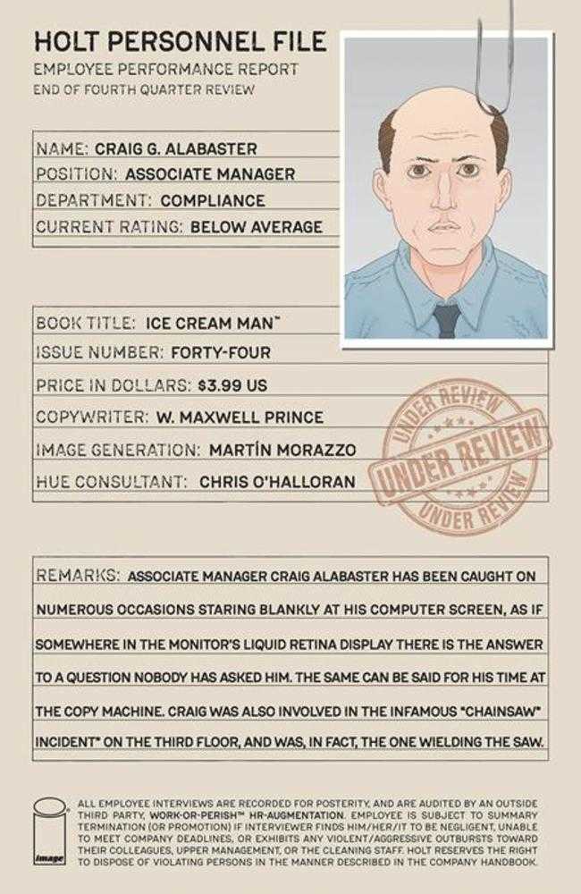 Ice Cream Man #44 Cover A Martin Morazzo & Chris Ohalloran (Mature) Comics Image Comics [SK]