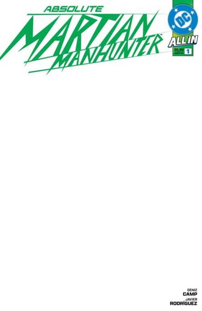 Absolute Martian Manhunter #1 (Of 6) Cover H Blank Card Stock Variant Comics DC Comics [SK]