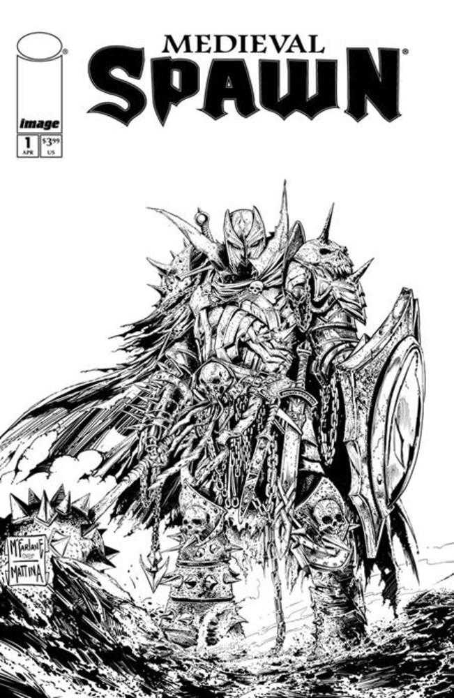 Medieval Spawn #1 (Of 4) Cover B Todd McFarlane & Francesco Mattina Black & White Variant Comics Image Comics [SK]