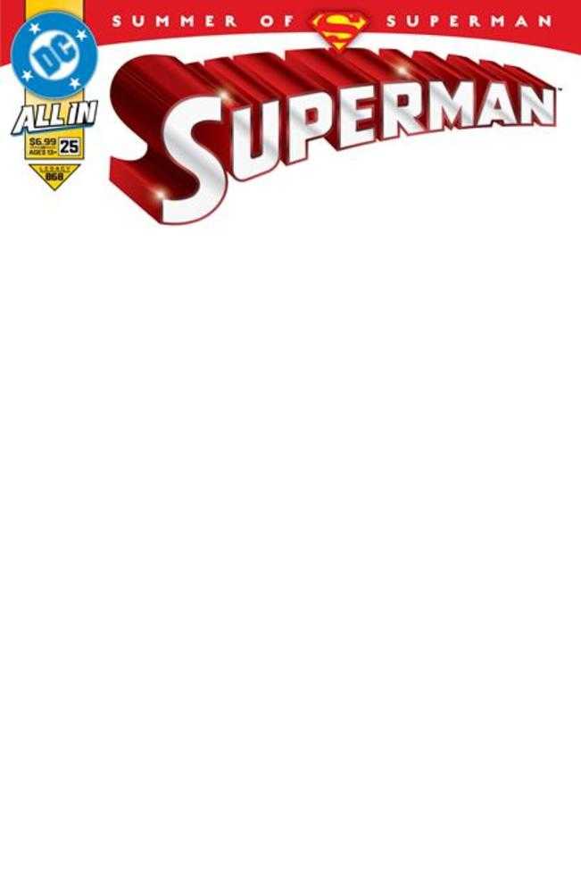 Superman #25 Cover G Blank Card Stock Variant Comics DC Comics [SK]