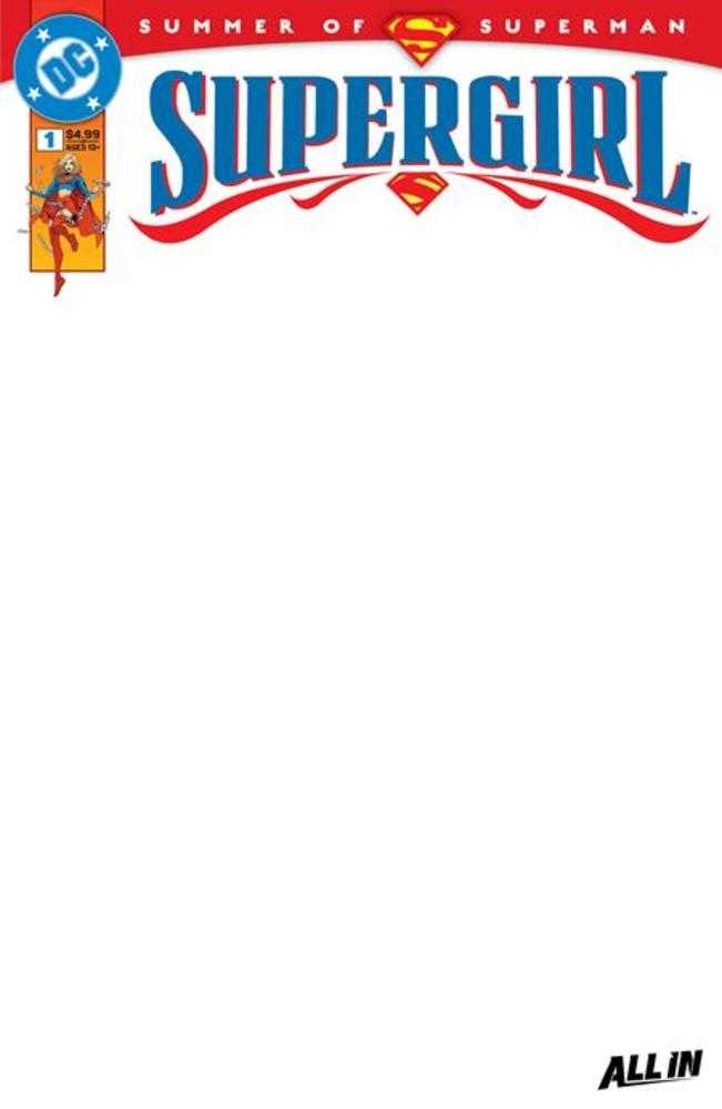 Supergirl #1 Cover E Blank Card Stock Variant Comics DC Comics [SK]