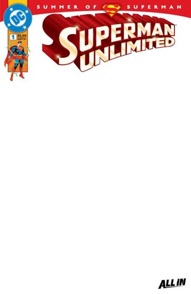 Superman Unlimited #1 Cover I Blank Card Stock Variant Comics DC Comics [SK]