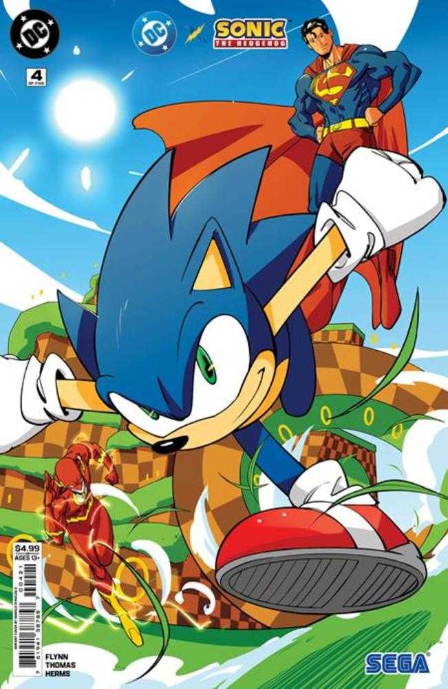DC X Sonic The Hedgehog #4 (Of 5) Cover B Daniele Di Nicuolo Card Stock Variant Comics DC Comics [SK]