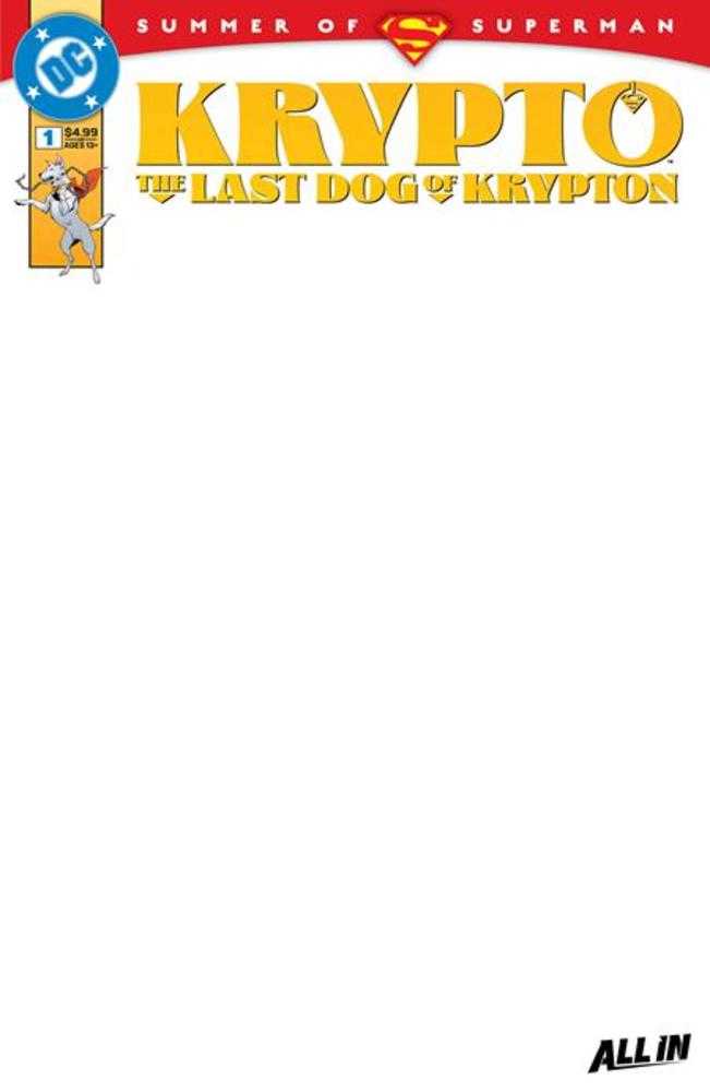 Krypto The Last Dog Of Krypton #1 (Of 5) Cover D Blank Card Stock Variant Comics DC Comics [SK]