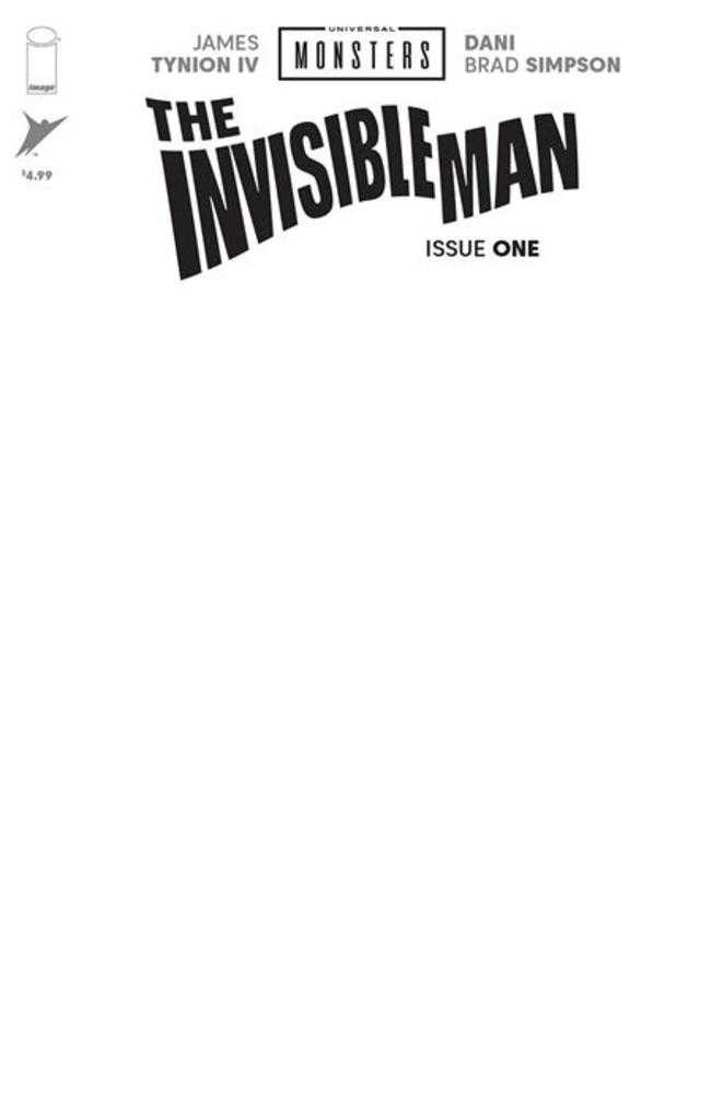 Universal Monsters The Invisible Man #1 (Of 4) Cover H Blank Sketch Variant Comics Image Comics [SK]