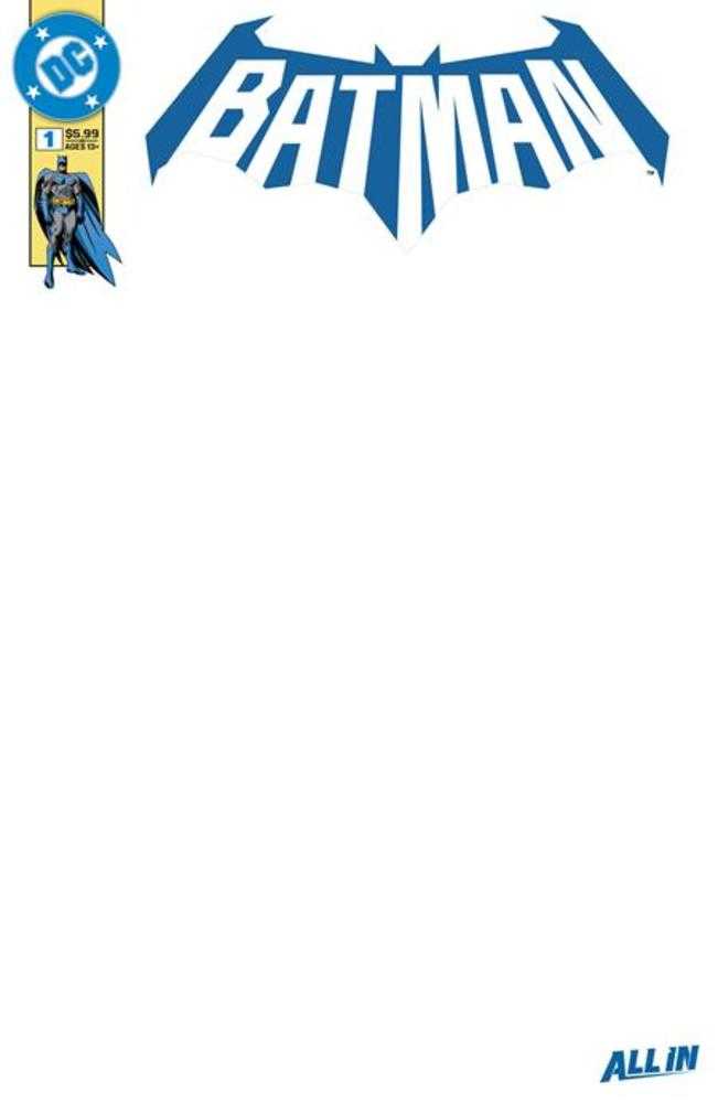 Batman #1 Cover K Blank Card Stock Variant Comics DC Comics [SK]