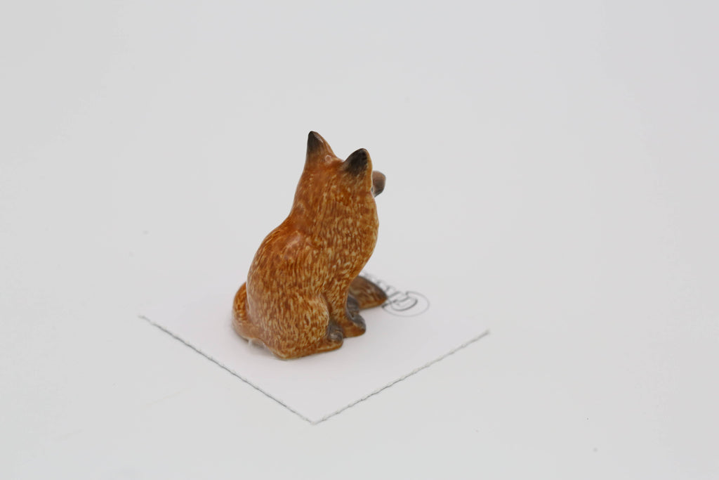 Little Critterz Brush Red Fox Sitting Porcelain Miniature Giftware Little Critterz [SK]   