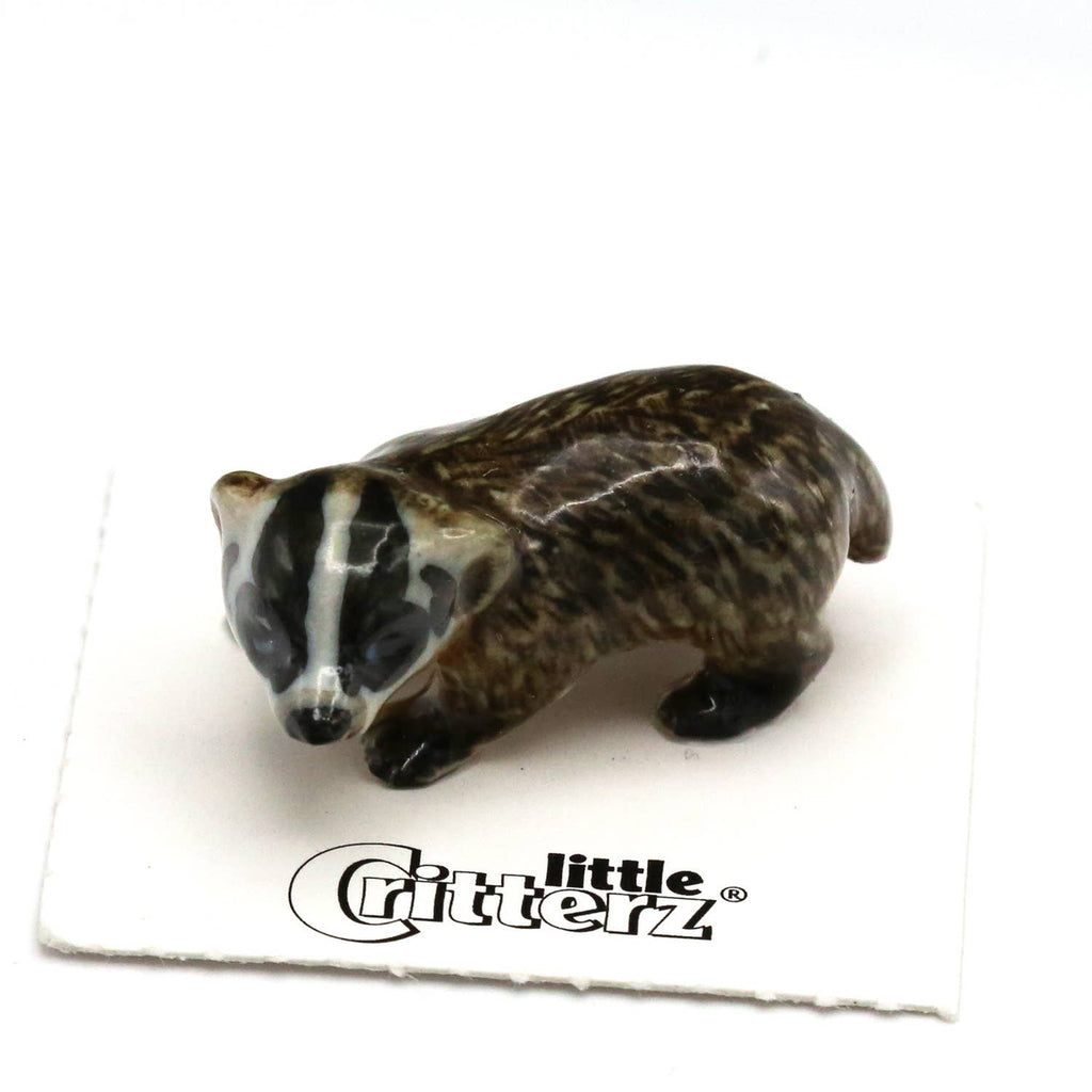 Little Critterz Nocturnal American Badger Porcelain Miniature Giftware Little Critterz [SK]