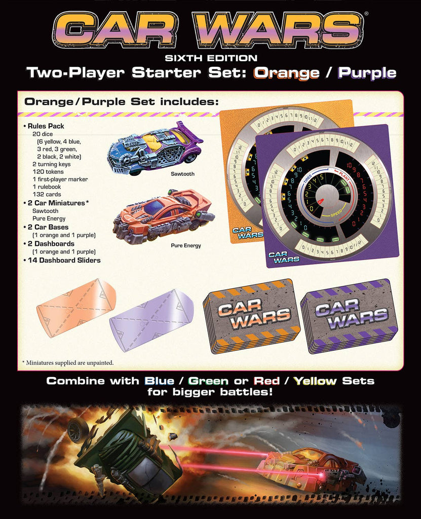 Car Wars Two-Player Starter Set - Orange/Purple Board Games Steve Jackson Games [SK]