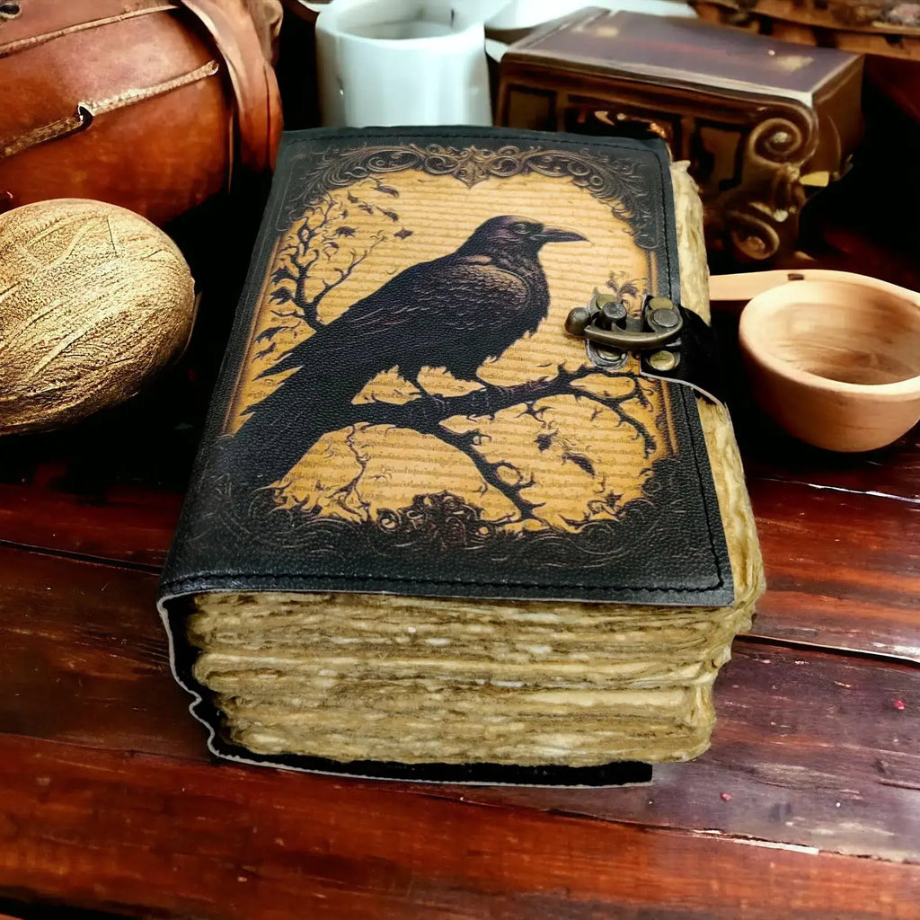 MNM Handicrafts The Raven Leather Journal 5x7 Giftware MNM HANDICRAFTS [SK]