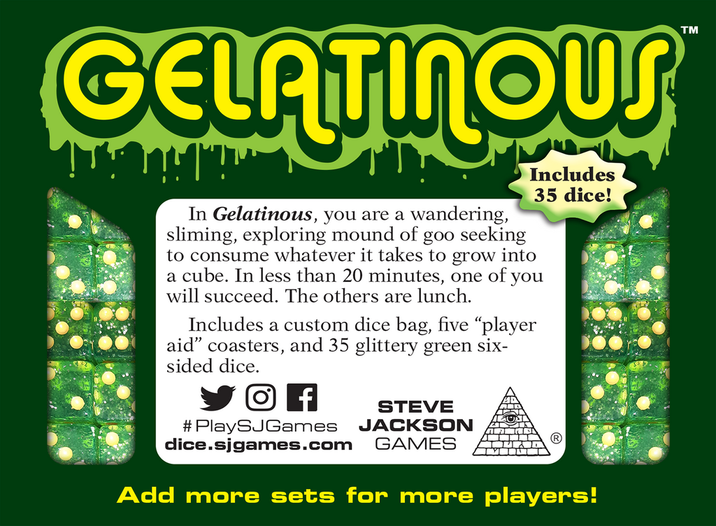 Gelatinous Dice Games Steve Jackson Games [SK]
