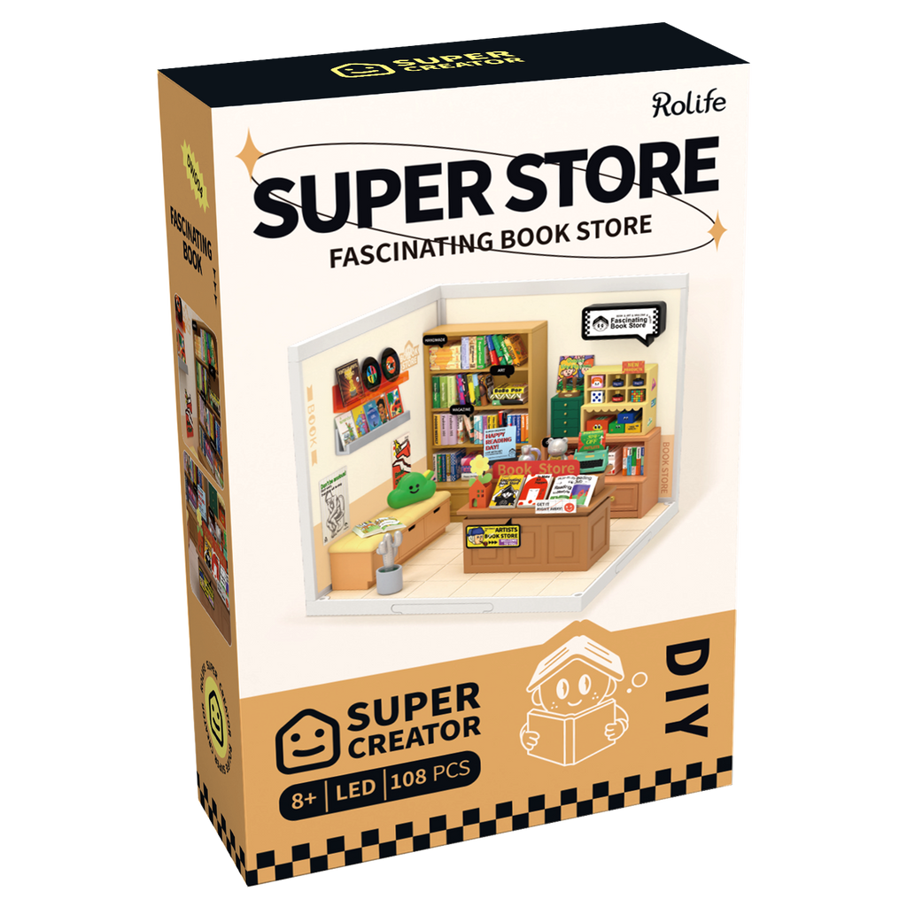 Rolife Super Creator: Fascinating Book Store Activities Hands Craft [SK]