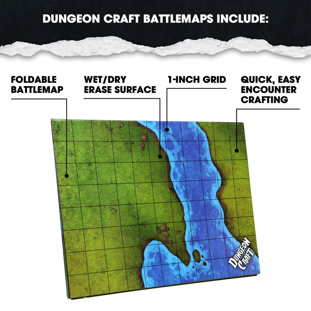 Dungeon Craft BattleMaps: Grasslands Game Accessory 1985 Games [SK]