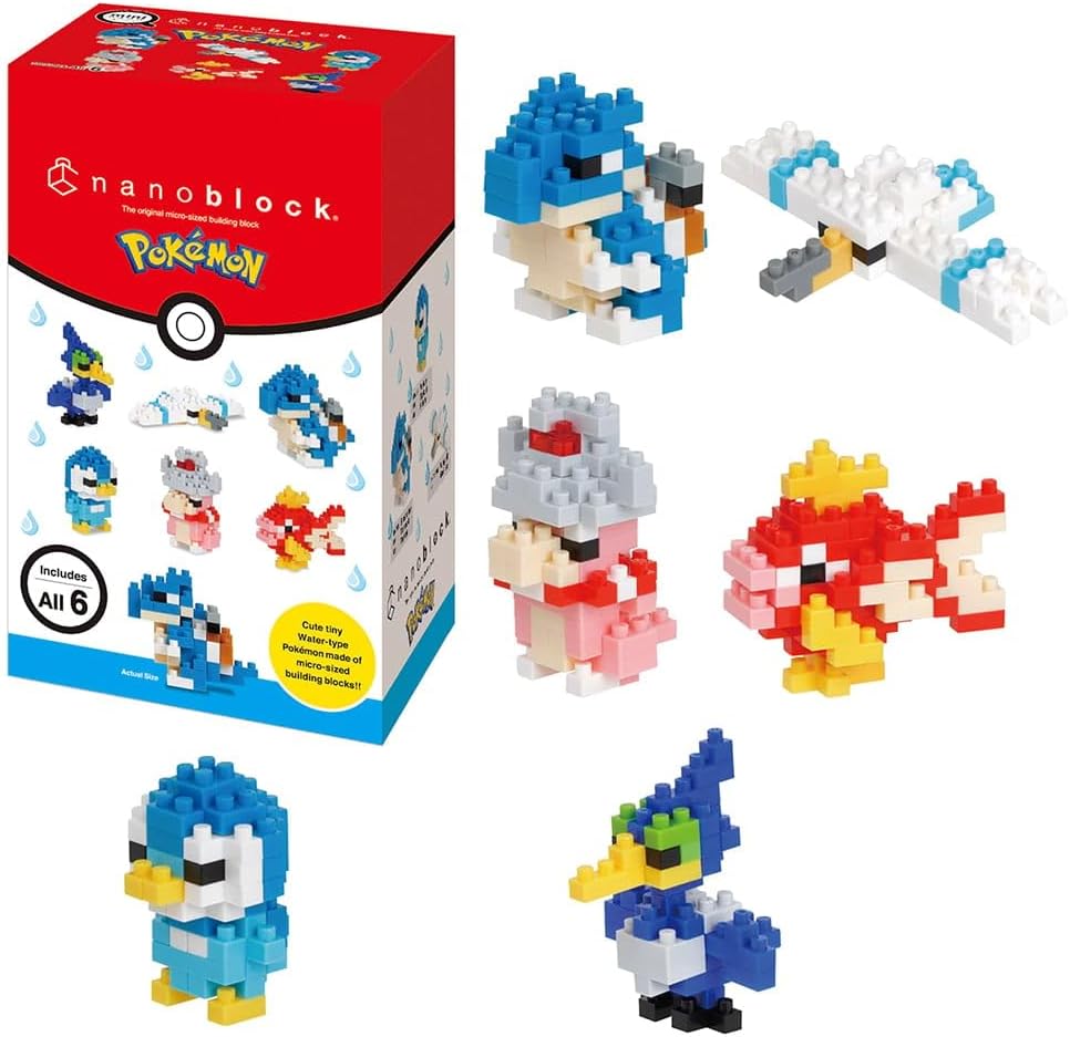 Nanoblock Pokemon Water Type Set 1 Activities Pokemon [SK]