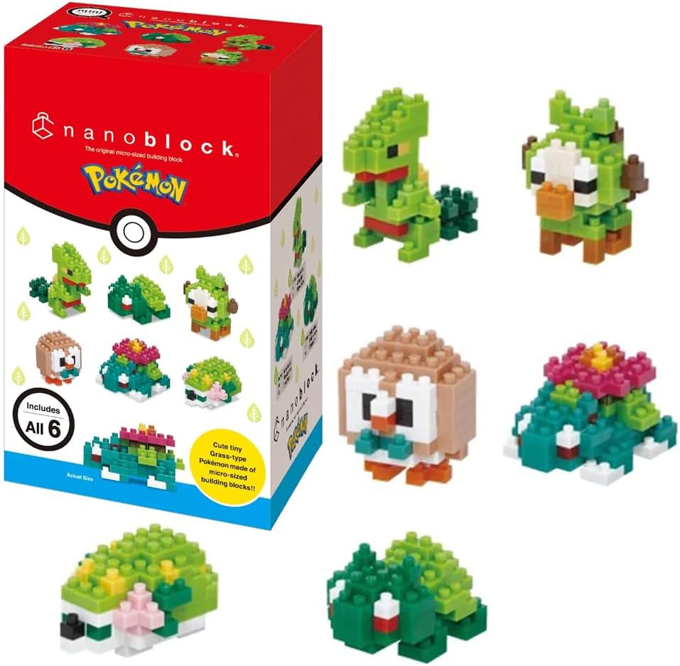 Nanoblock Pokemon Grass Type Set 1 Activities Pokemon [SK]