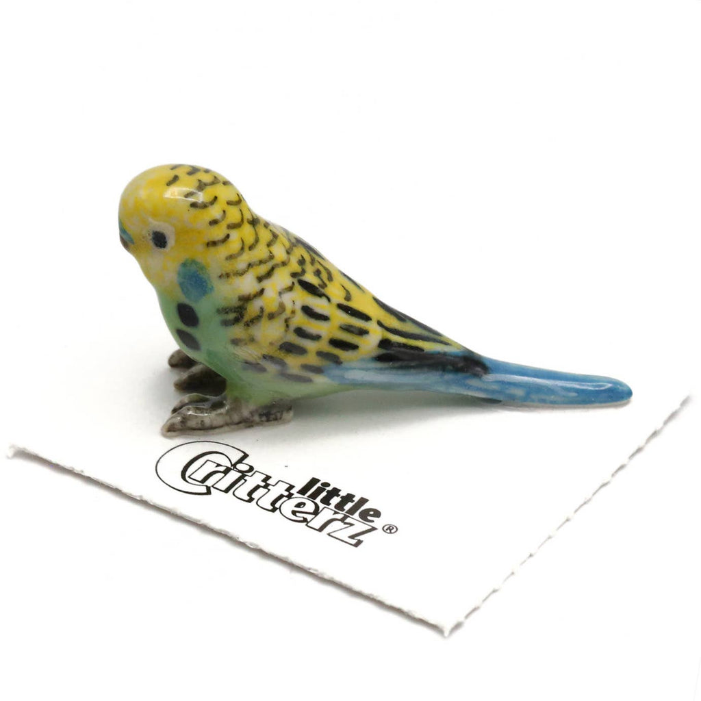 Little Critterz Mojito Green Parakeet Porcelain Miniature Giftware Little Critterz [SK]