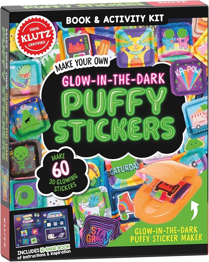Klutz Make Your Own Glow-in-the-Dark Puffy Stickers Activities Scholastic [SK]