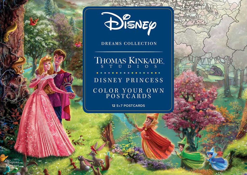 Disney Dreams Collection Thomas Kinkade Studios Disney Princess Color Your Own P by Thomas Kinkade Activities Simon & Schuster [SK]