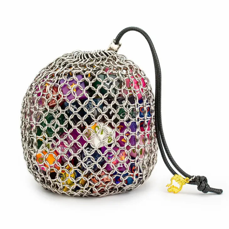 Hero's Chainmail Dice Bag - Silver Game Accessory hymgho [SK]   