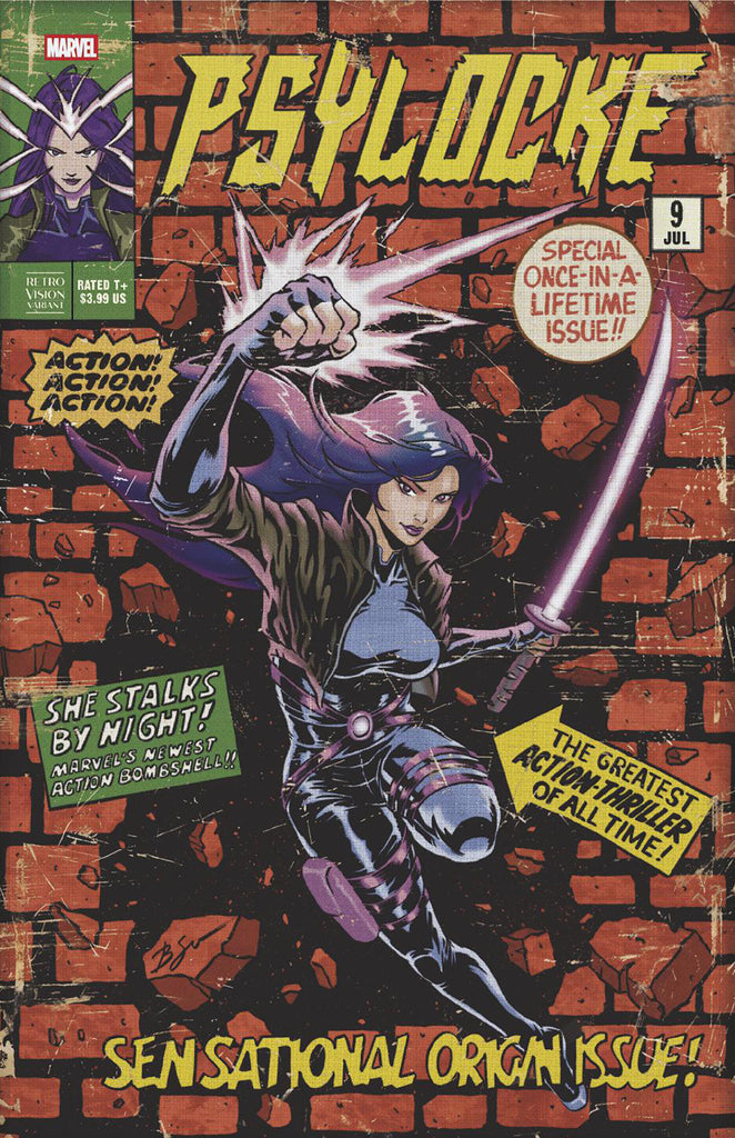 Psylocke #9 Benjamin Su Retrovision Variant Comics Marvel Comics [SK]