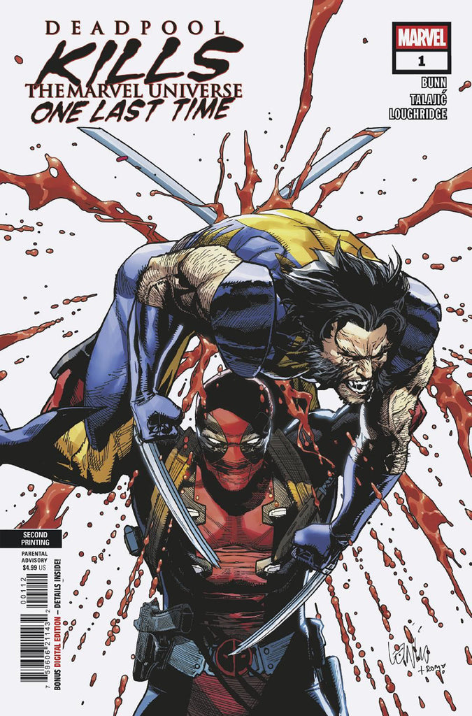 Deadpool Kills The Marvel Universe One Last Time #1 Leinil Yu 2nd Print Variant Comics Marvel Comics [SK]