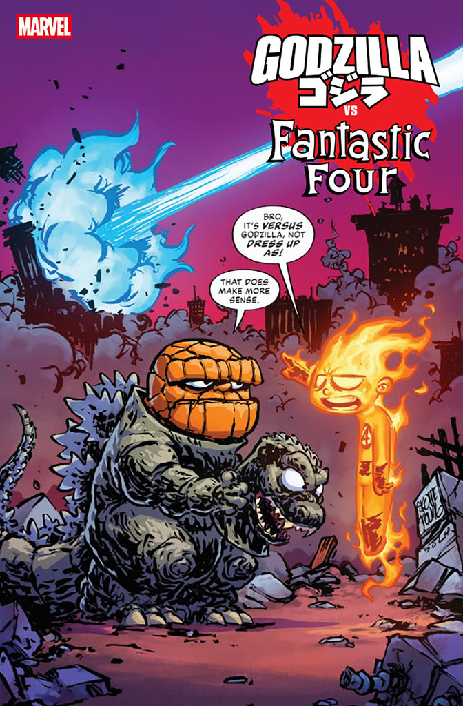 Godzilla vs. Fantastic Four #1 Skottie Young Variant Comics Marvel Comics [SK]