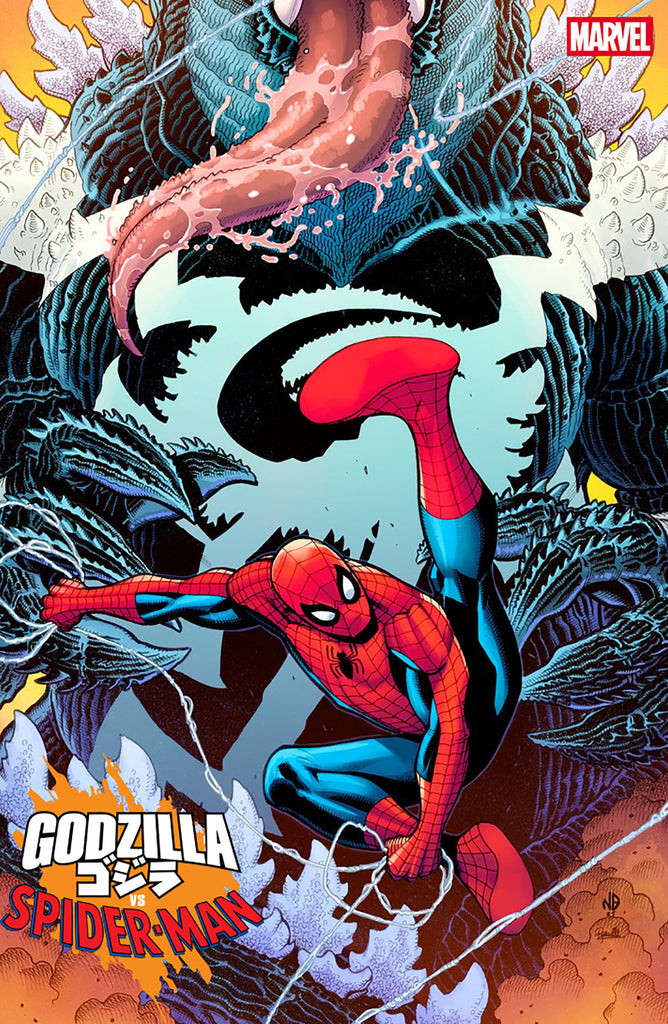 Godzilla vs. Spider-Man #1 Nick Bradshaw Venomized Godzilla Variant Comics Marvel Comics [SK]