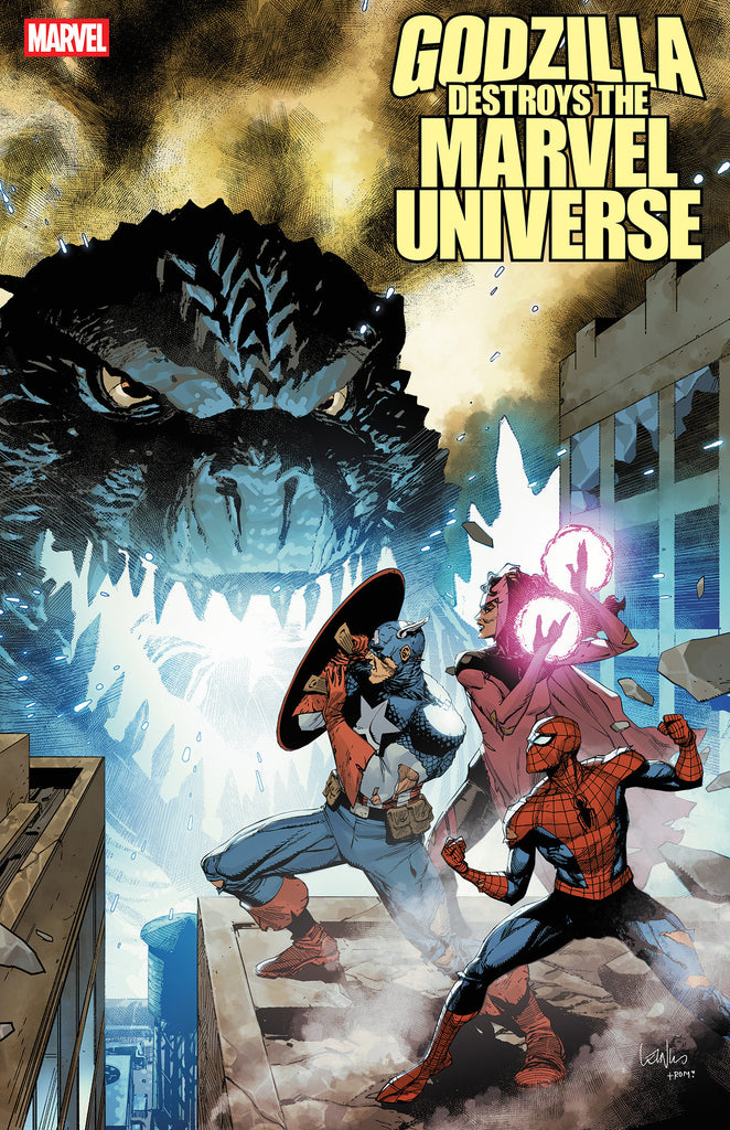 Godzilla Destroys The Marvel Universe #1 Leinil Yu 2nd Print Variant Comics Marvel Comics [SK]