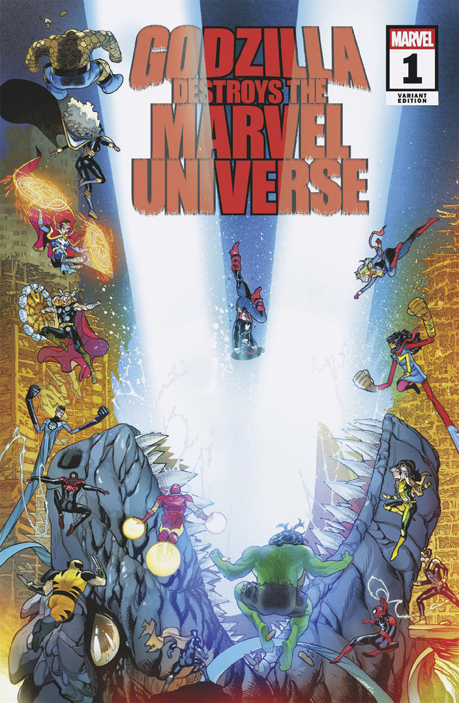 Godzilla Destroys The Marvel Universe #1 Javier Garron Variant Comics Marvel Comics [SK]