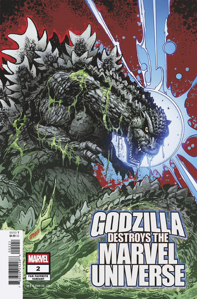 Godzilla Destroys The Marvel Universe #2 Jeff Zornow Fan Favorite Variant Comics Marvel Comics [SK]