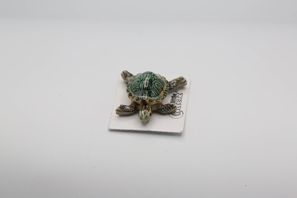 Little Critterz Bask Red-Eared Slider Porcelain Miniature Giftware Little Critterz [SK]