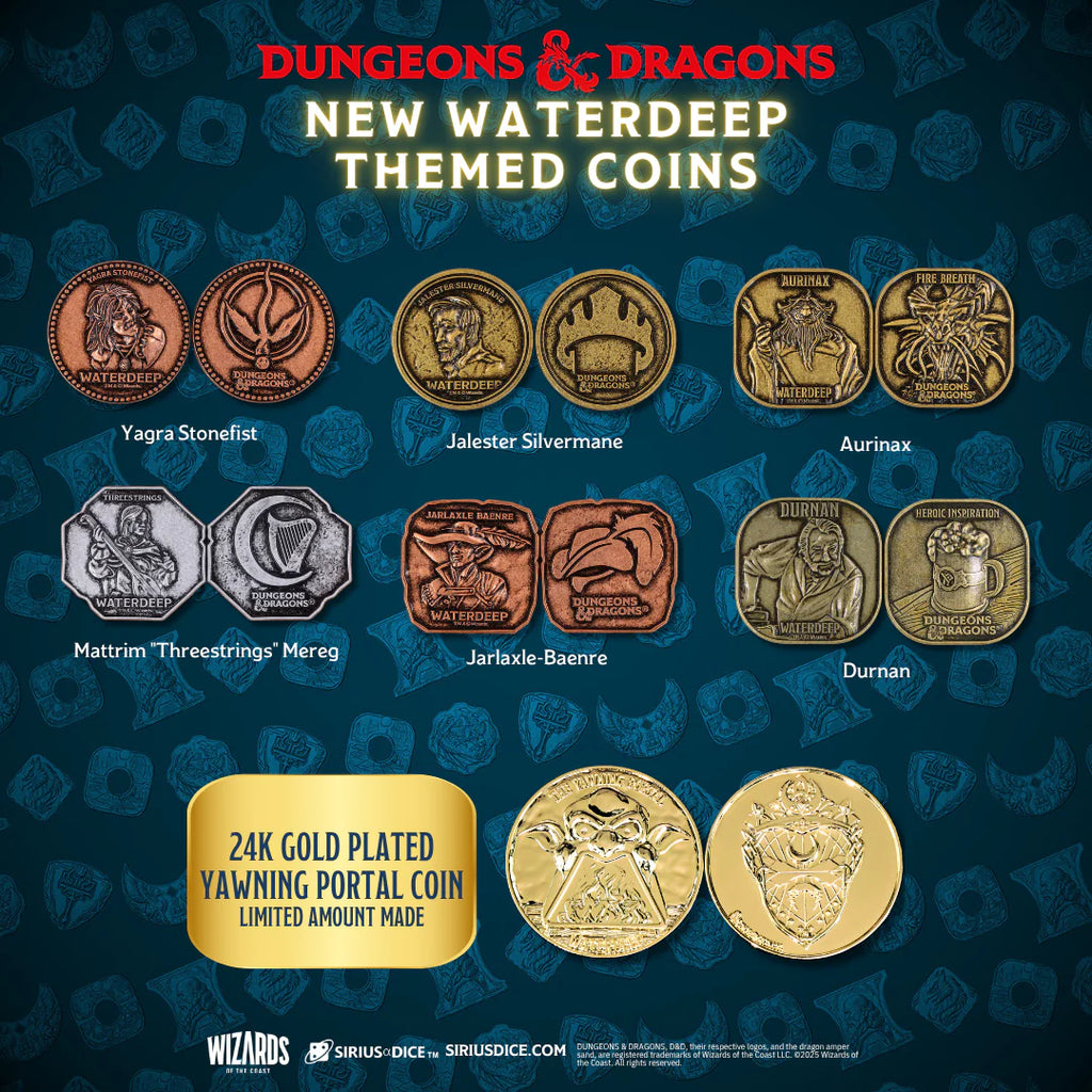 D&D The Yawning Portal Waterdeep Collection Dice Sets & Singles Sirius Dice [SK]