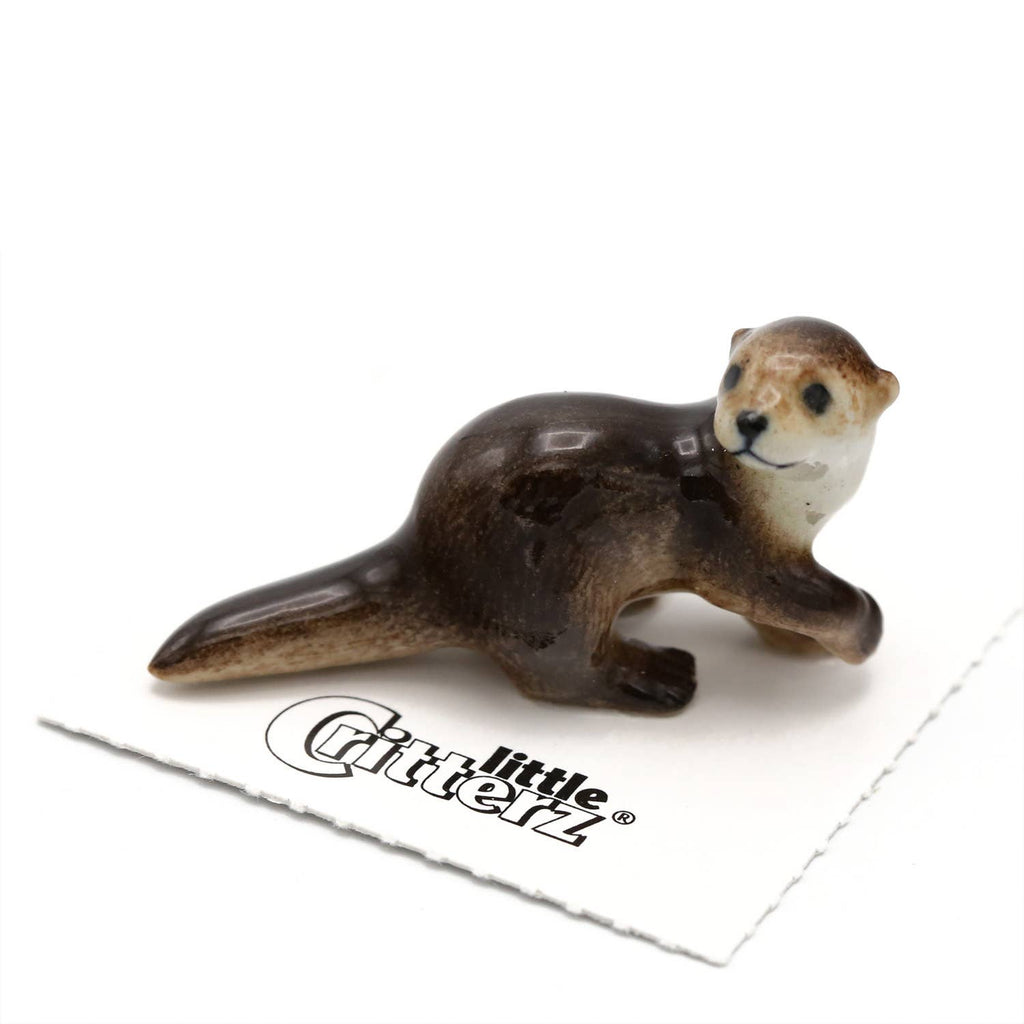 Little Critterz Glide River Otter Porcelain Miniature Giftware Little Critterz [SK]