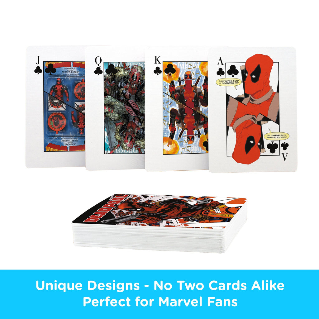 Marvel Deadpool Mirror Playing Cards Traditional Games AQUARIUS, GAMAGO, ICUP, & ROCK SAWS by NMR Brands [SK]   