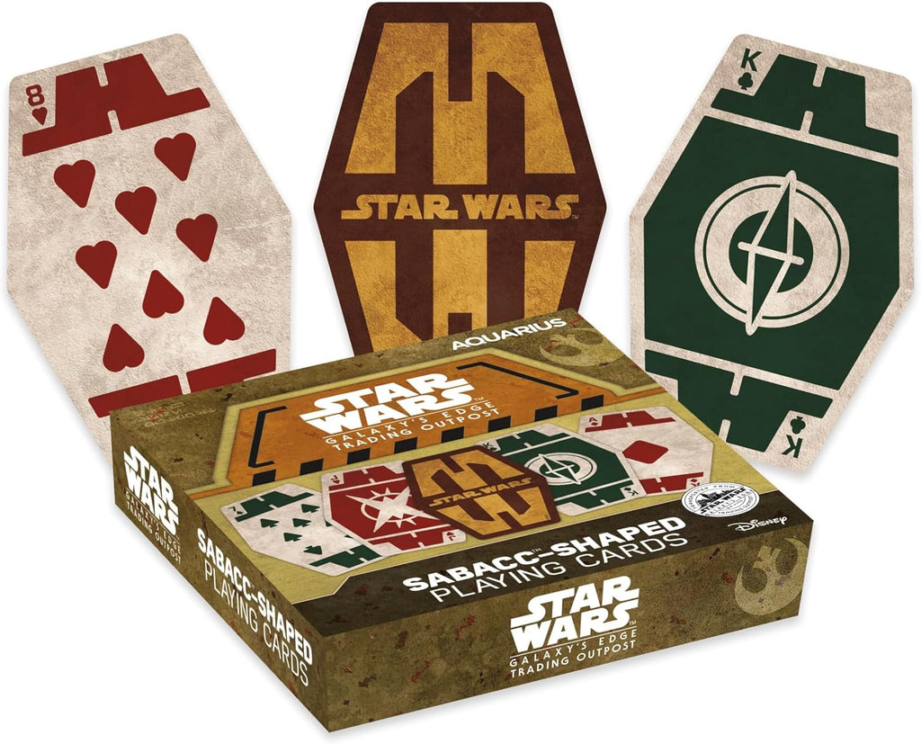 Star Wars Sabacc Shaped Playing Cards Traditional Games AQUARIUS, GAMAGO, ICUP, & ROCK SAWS by NMR Brands [SK]