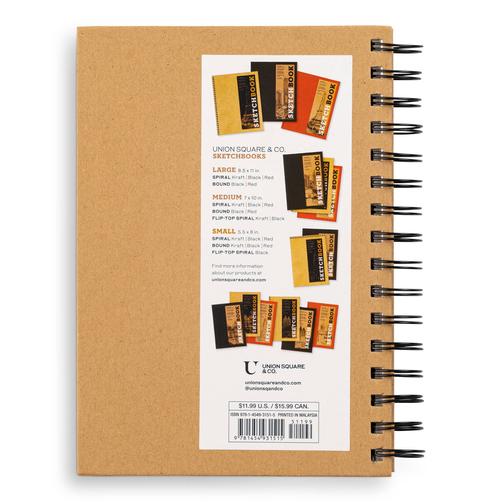 Small Sketchbook 5.5 x 8"- Spiral Hardcover (Kraft) Novelty Hachette Book Group [SK]