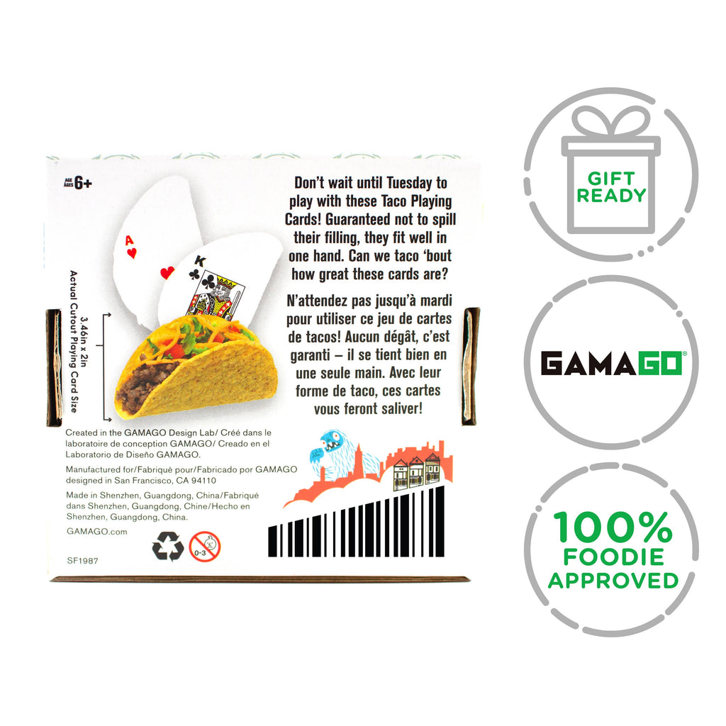 Taco Shaped Playing Cards Traditional Games AQUARIUS, GAMAGO, ICUP, & ROCK SAWS by NMR Brands [SK]   