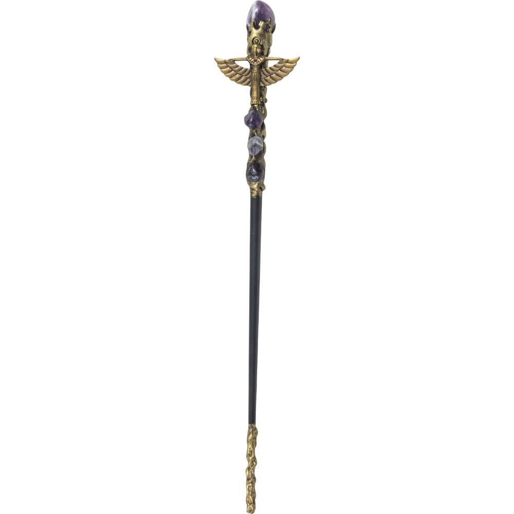 Magick Wand - Amethyst w/ Gold Isis Giftware Kheops International [SK]   