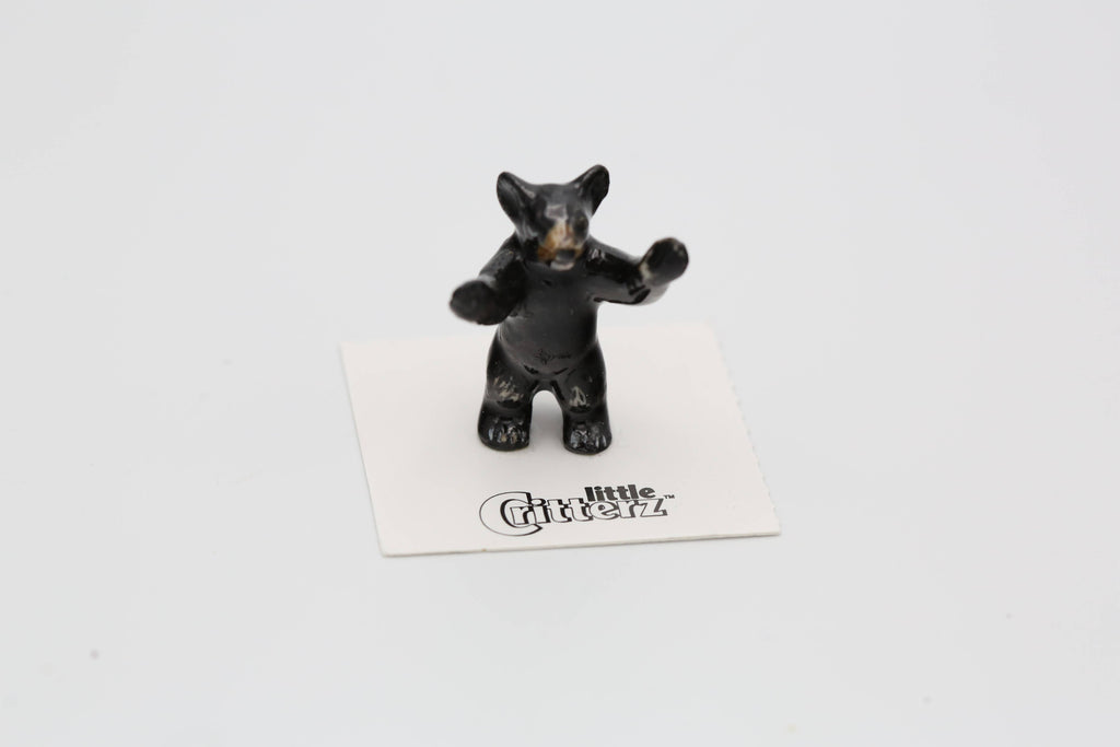 Little Critterz Little John Black Bear Cub Porcelain Miniature Giftware Little Critterz [SK]